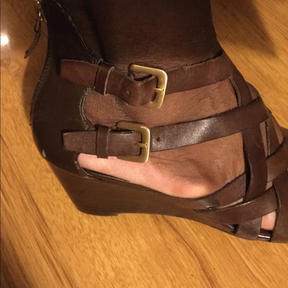 Brown wedges sandals (size 10) - Picture 5 of 5